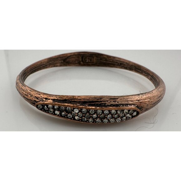 Women's Rhinestone Copper Bangle Bracelet - Picture 14 of 16